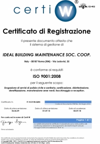 SISTEMA DI GESTIONE QUALITÀ ED AMBIENTE (EN ISO 9001/2008)